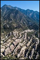 Aerial view of Devils Punchbowl Formation. San Gabriel Mountains National Monument, California, USA ( color)