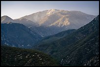 Mt Baldy from San Antonio Canyon. San Gabriel Mountains National Monument, California, USA ( color)