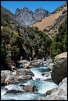 South Fork Kings River flowing in Kings Canyon. Giant Sequoia National Monument, Sequoia National Forest, California, USA ( color)