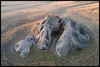 Aerial view of Painted Rock. Carrizo Plain National Monument, California, USA ( color)