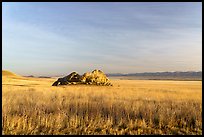 Painted Rock at sunrise. Carrizo Plain National Monument, California, USA ( color)