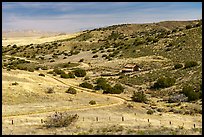 Road and Selby Ranch. Carrizo Plain National Monument, California, USA ( color)