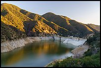 Moris Dam and Moris Reservoir. San Gabriel Mountains National Monument, California, USA ( color)
