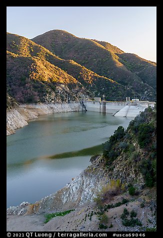 Moris Dam, San Gabriel Canyon. San Gabriel Mountains National Monument, California, USA (color)