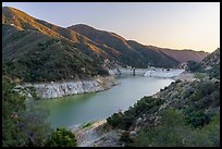 Moris Reservoir impounded by Moris Reservoir. San Gabriel Mountains National Monument, California, USA ( color)