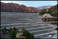 San Gabriel Dam, dusk. San Gabriel Mountains National Monument, California, USA ( color)