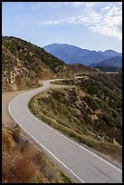Glendora Ridge Road and San Gorgonio range. San Gabriel Mountains National Monument, California, USA ( color)