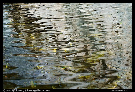 Ripples in pool below Lower Switzer Falls. San Gabriel Mountains National Monument, California, USA (color)