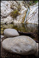 Boulders and Lower Switzer Falls. San Gabriel Mountains National Monument, California, USA ( color)