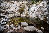 Boulders and pool, Lower Switzer Falls. San Gabriel Mountains National Monument, California, USA ( color)