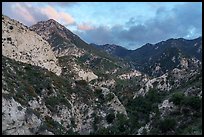 Bear Canyon at sunset. San Gabriel Mountains National Monument, California, USA ( color)