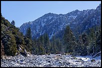 Mill Creek floodplain and Yucaipa Ridge in winter. Sand to Snow National Monument, California, USA ( color)