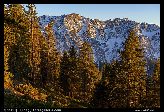Yucaipa Ridge and Galena Peak from San Gorgonio Mountain, sunset. Sand to Snow National Monument, California, USA