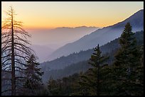 Ridges at sunset from San Gorgonio Mountain. Sand to Snow National Monument, California, USA ( color)