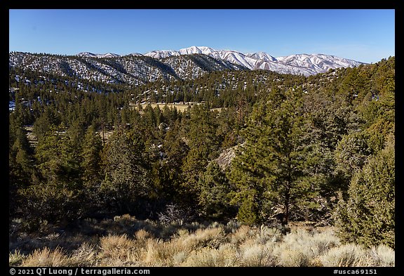 San Gorgonio range from the north in winter. Sand to Snow National Monument, California, USA
