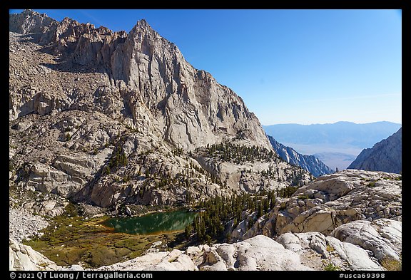 Mirror Lake from above, Inyo National Forest. California, USA (color)