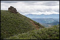 Hills and Signal Rock. Berryessa Snow Mountain National Monument, California, USA ( color)