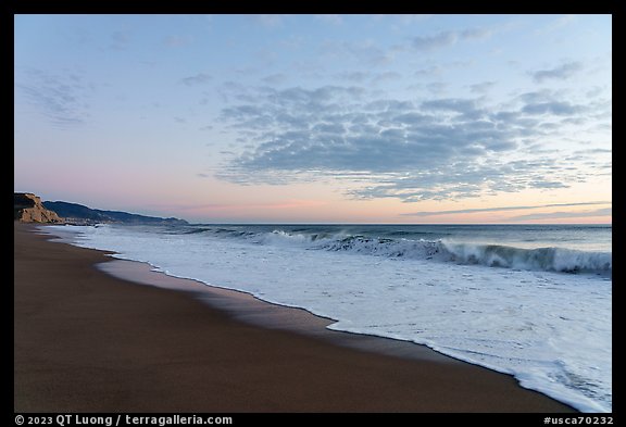 Santa Maria Beach at sunset. Point Reyes National Seashore, California, USA