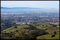 Evergreen College and Silicon Valley from hills. San Jose, California, USA ( color)