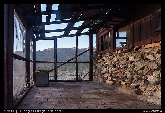 Porch of abandoned miner cabin. Chuckwalla National Monument, California, USA (color)