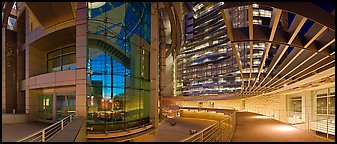 San Jose City Hall at dusk. San Jose, California, USA