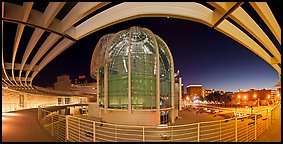 San Jose City Hall rotunda at dusk. San Jose, California, USA (color)