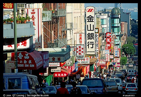 Chinatown street. San Francisco, California, USA