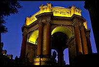 Rotunda of the Palace of Fine arts, night. San Francisco, California, USA ( color)