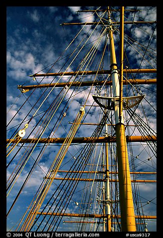 Masts of the Balclutha, Maritime Museum. San Francisco, California, USA