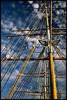 Masts of the Balclutha, Maritime Museum. San Francisco, California, USA