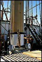 Deck and Mast of the Balclutha, Maritime Museum. San Francisco, California, USA ( color)