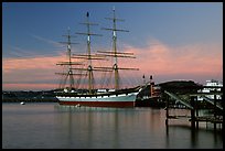 The Balclutha at sunset. San Francisco, California, USA (color)