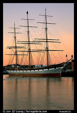 The Balclutha at sunset. San Francisco, California, USA (color)