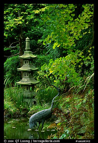 Stupa, Japanese Garden, Golden Gate Park. San Francisco, California, USA