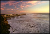 Ocean Beach at sunset, seen from the Cliff House. San Francisco, California, USA