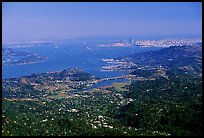 San Francisco and the Bay Area seen from Mt Tamalpais. California, USA