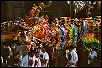 Dragon during the Chinese New Year celebration. San Francisco, California, USA (color)