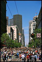 Crowds on Market Avenue during the Gay Parade. San Francisco, California, USA