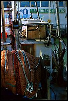 Detail of Fishing boat, Fisherman's Wharf. San Francisco, California, USA