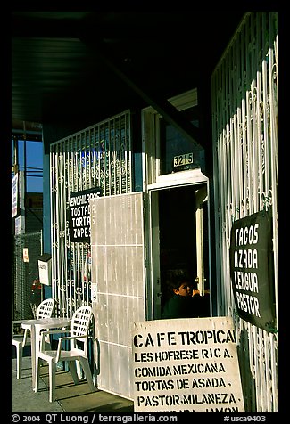 Mexican Cafe. Redwood City,  California, USA (color)