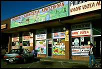 Mexican storefronts. Redwood City,  California, USA (color)