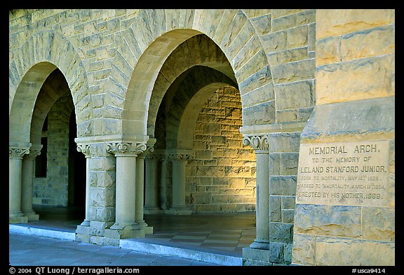 Arches of Main Quad. Stanford University, California, USA
