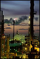 Oil Refinery near Rodeo at sunset. SF Bay area, California, USA ( color)