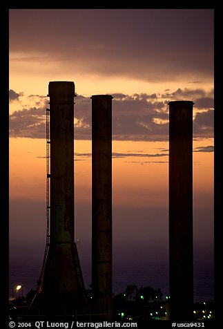 Rodeo San Francisco Refinery, sunset, Rodeo. San Pablo Bay, California, USA