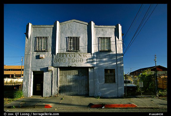 Hygienic food for dogs buildings. Berkeley, California, USA (color)