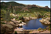 Bear Gulch Dam and reservoir. Pinnacles National Park, California, USA.