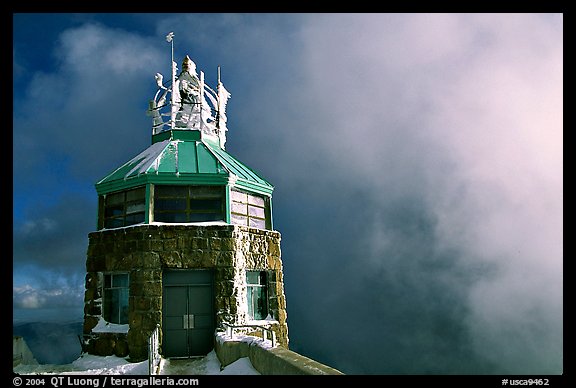 Ice-clad summit, Mt Diablo State Park. California, USA (color)