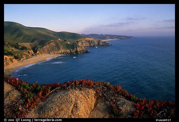 Coastline near Devil's slide, sunset. San Mateo County, California, USA