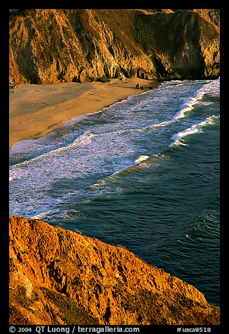 Beach near Devil's slide, sunset. San Mateo County, California, USA