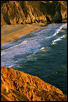 Beach near Devil's slide, sunset. San Mateo County, California, USA (color)